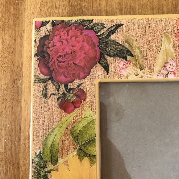 Dolce Mia Designs Picture Frame Yellow Floral 4x6" Photo Handmade - Picture 2 of 7